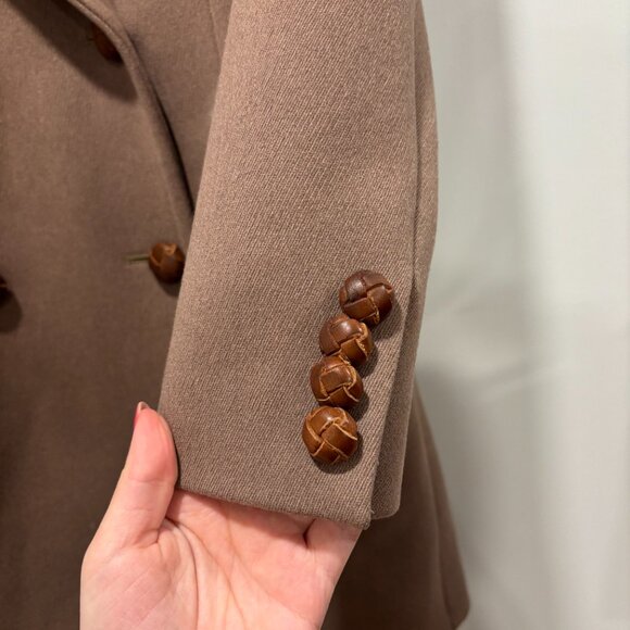 Ralph Lauren Double-Breasted 100% Wool Overcoat Size 6 - Picture 4 of 12